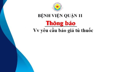 Thông báo Vv yêu cầu báo giá tủ thuốc